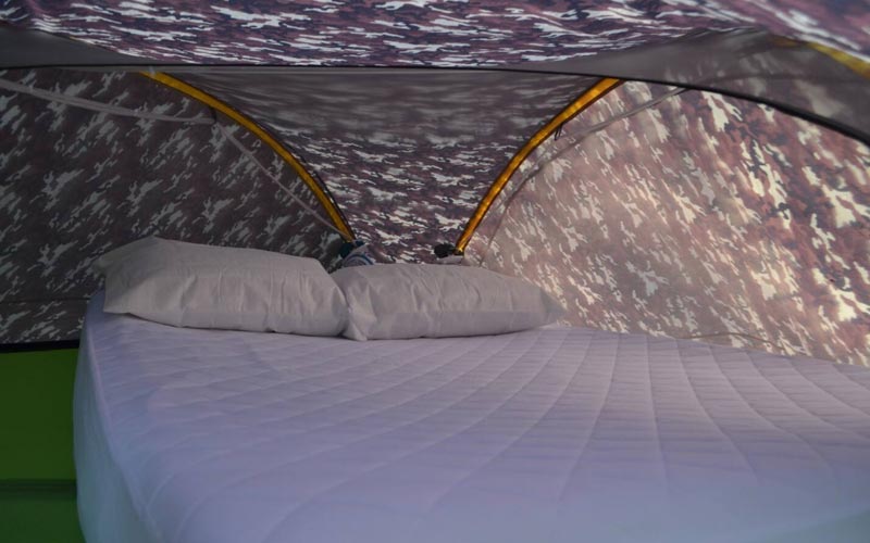 Treehouse Wisconsin - The Stargazer-Tree Tent bedroom