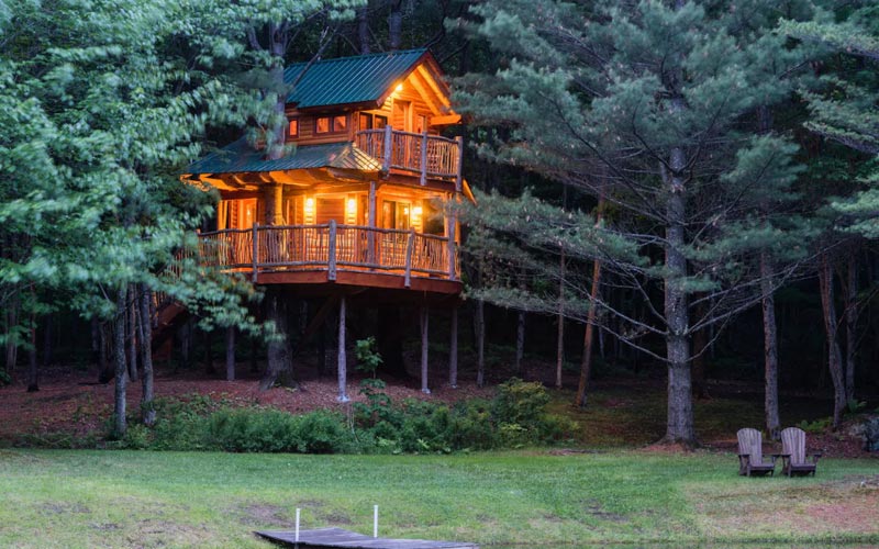 Treehouse Rentals In Vermont - Moose Meadow Lodge Treehouse