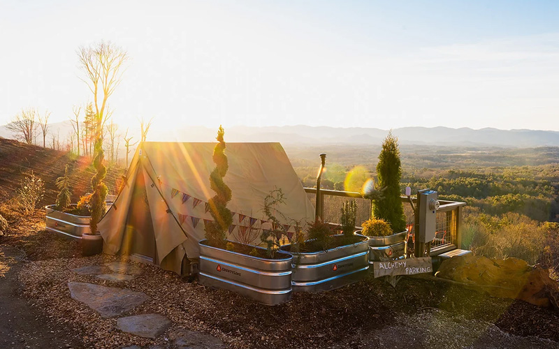 Alchemy glamping - Earth & Sky Dwellings - Treehouses of Serenity views