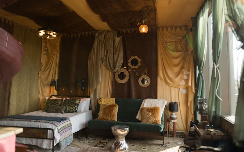 Alchemy glamping - Earth & Sky Dwellings - Treehouses of Serenity - Bedroom section