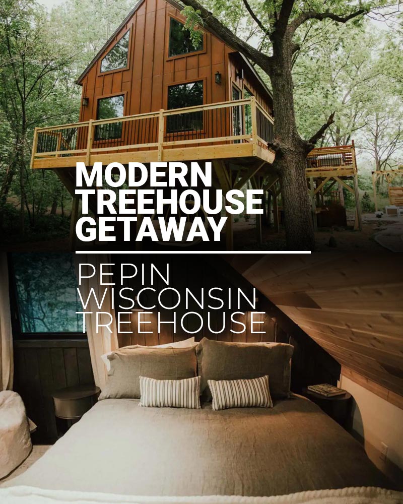Modern Treehouse Getaway - Treehouse Rentals In Wisconsin - Featured Image