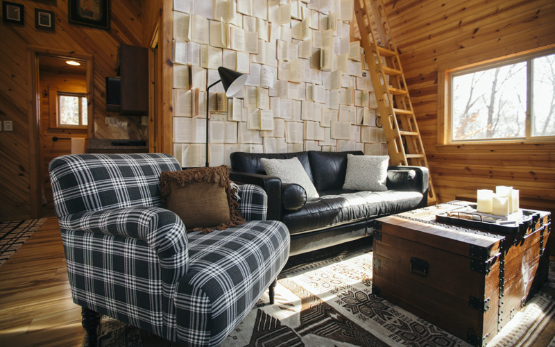 Among the trees treehouses - The Library interior