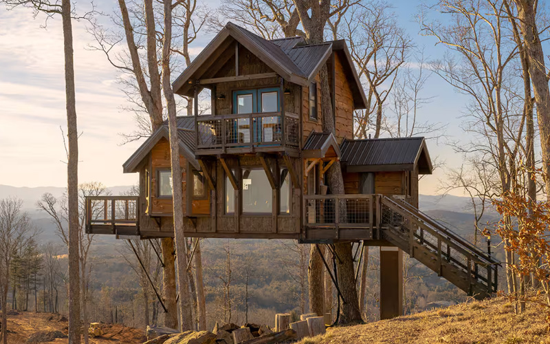 Treehouse rentals in North Carolina - Earth & Sky dwellings - Sanctuary 